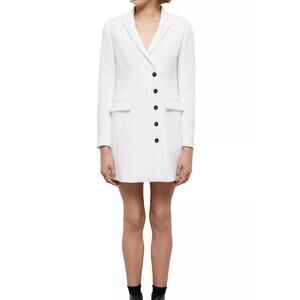 NWT The Kooples Short Ivory Crepe Blazer Dress Size FR3/US L